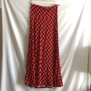 Chevron Maxi Skirt